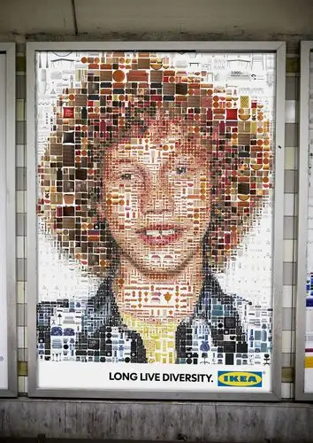 ikea宜家家具户外宣传广告人脸3