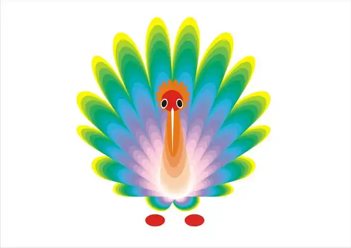 卡通孔雀~ 学习.