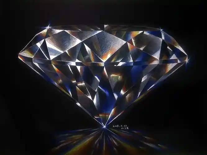 彩铅画闪烁的钻石