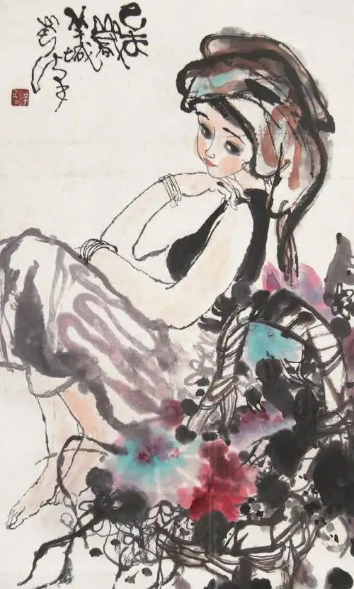 国画大师刘汉水墨人物画欣赏