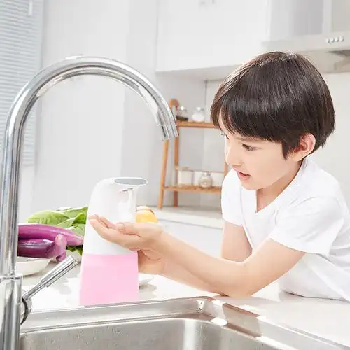 minij/小吉自动感应泡沫洗手机感应皂液器可调节泡沫儿童洗手消毒