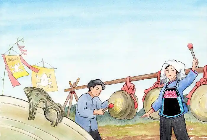 广西少数民族文化绘本壮族传统节日铜鼓