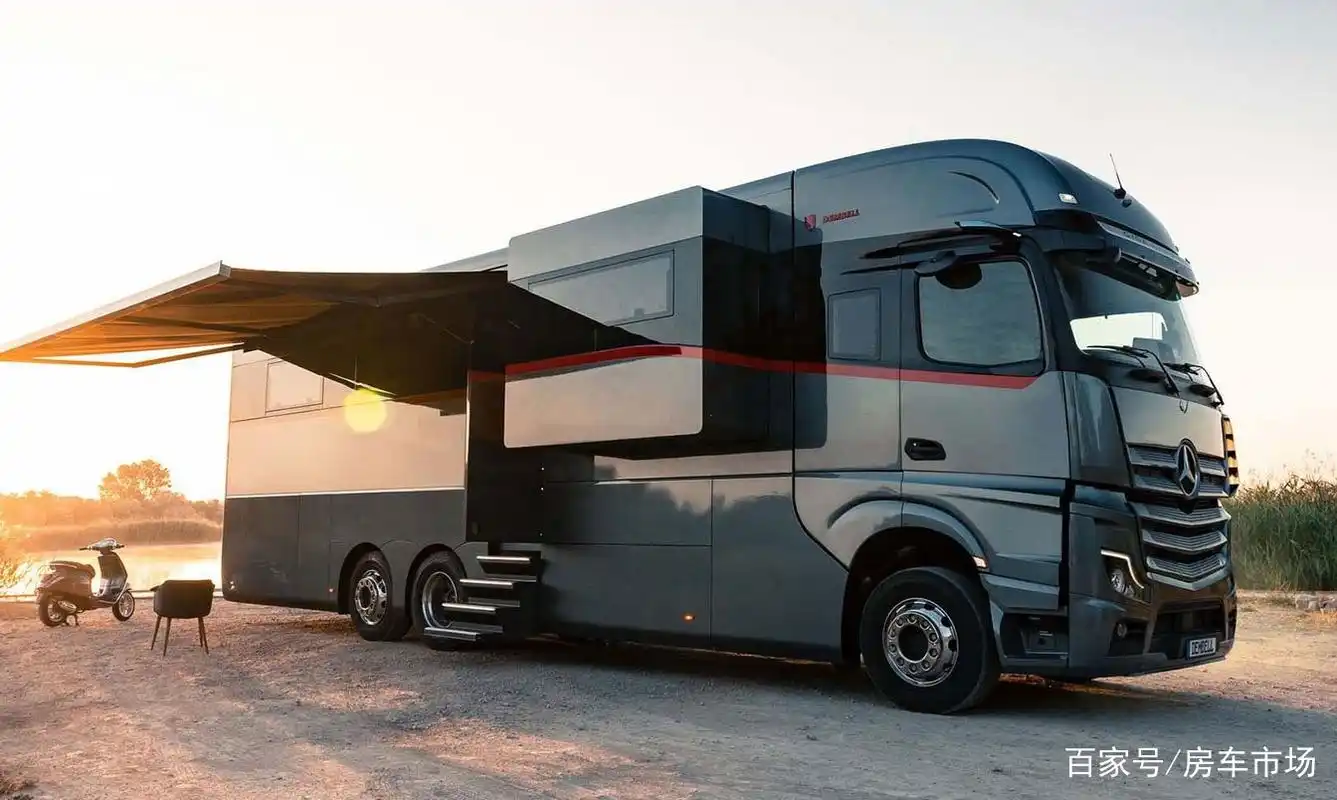 奔驰actros重卡房车,装修快比底盘贵,百万只是起步价