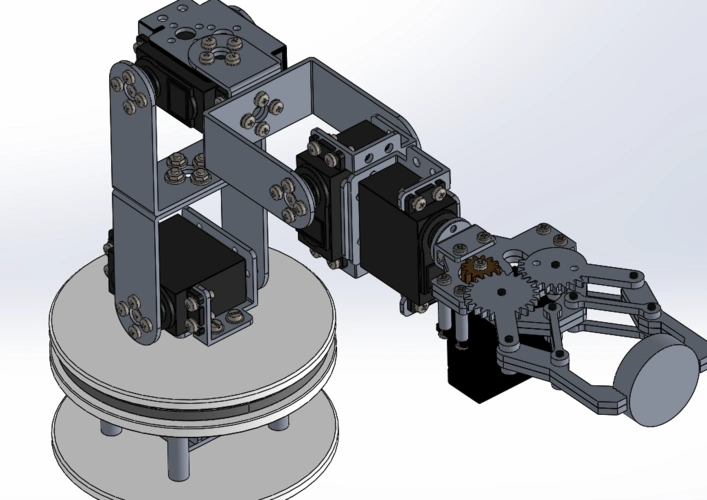 简易五自由度机械臂