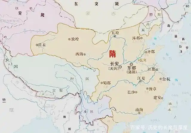 隋朝疆域示意图