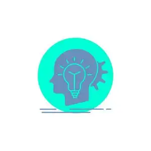 思想头脑创造性创意头脑思想思维字形图标.照片