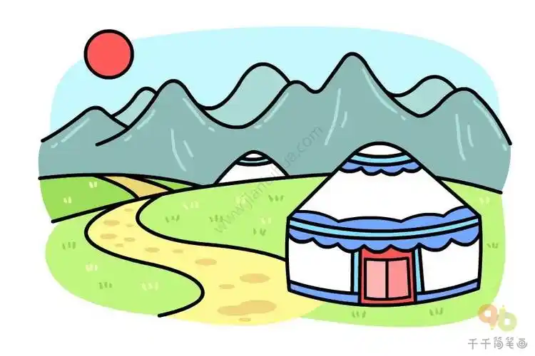 轻松学画草原简笔画