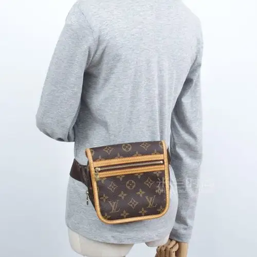 中古腰包lv路易威登女包棕色经典老花女士单肩挎包奢侈品牌包包