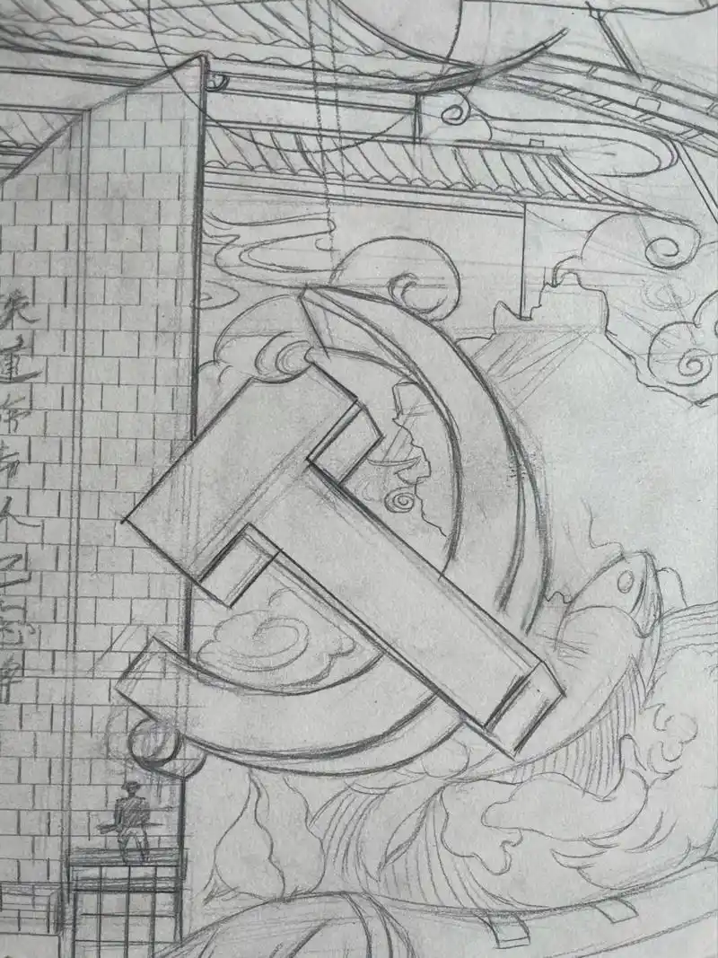 我和我的家乡 我和我的祖国 建党100周年主题绘画 借鉴了好多大神的