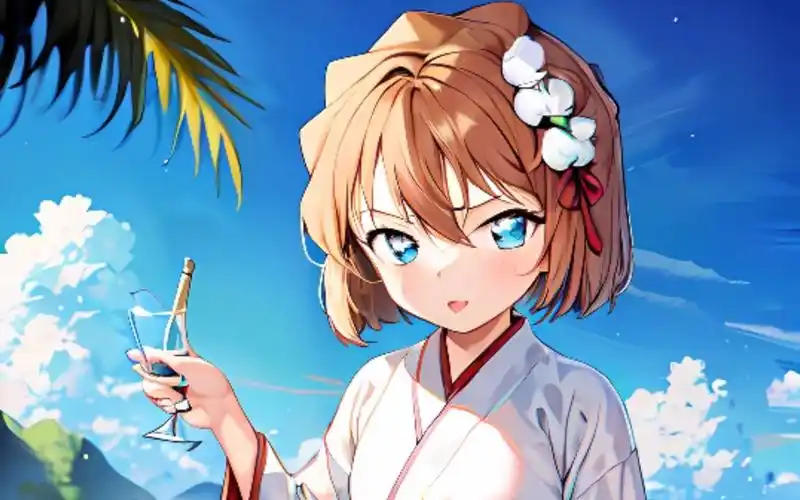 哀酱汉服戏水-ai灰原哀