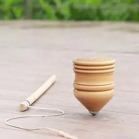 比赛专用陀螺儿童抽陀螺带鞭子老式木头老人健身老年人鞭绳成年