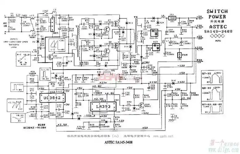 astecsa1453408开关电源电路图