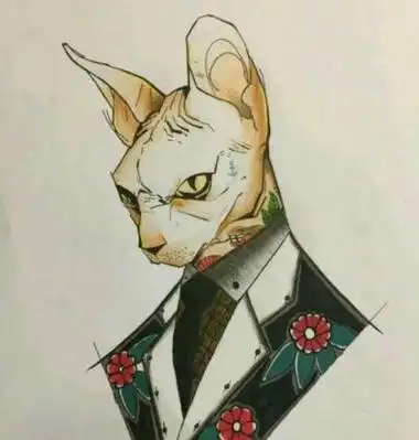 比鲁斯纹身西装头像斯穿潮牌壁纸