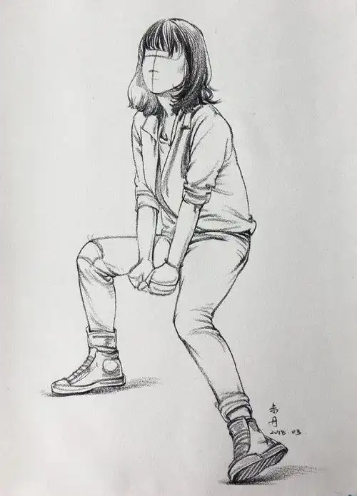 人物速写临摹图片入门大动态速写练起来