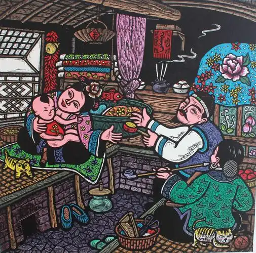 本溪推送的5幅木版年画入选国家级主题美术创作征集展示活动