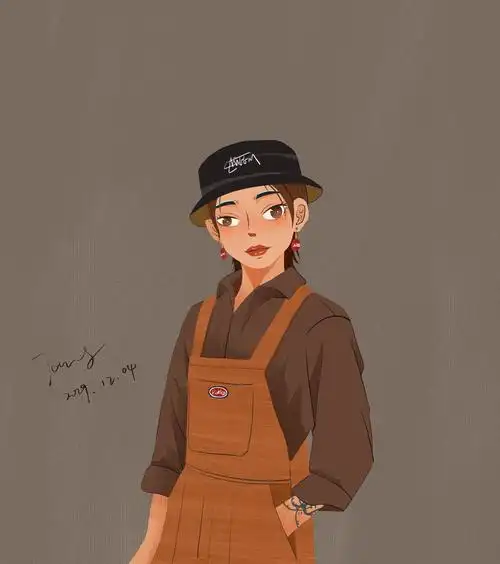 美式风格人物插画