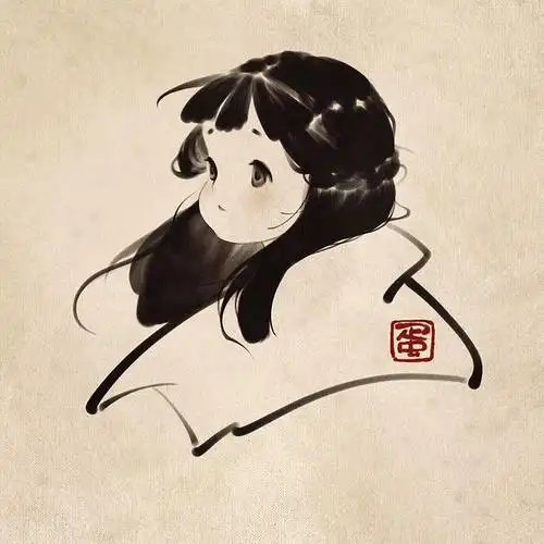 e d从果篦儿转采于2021-06-10 18:02:04水墨 国风 头像手绘插画e d该