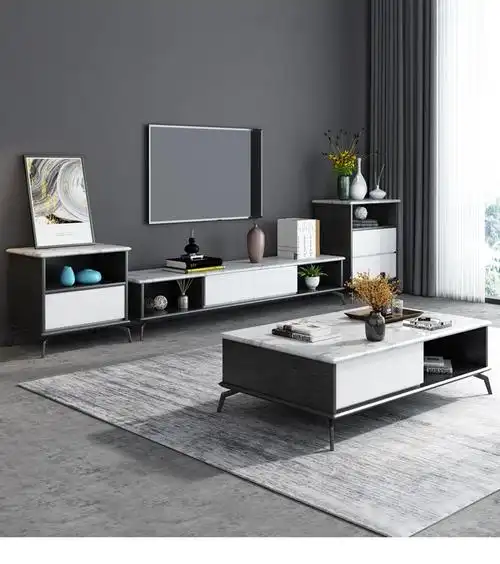 【磐匠】极简时尚大理石电视柜小户型简约客厅家具储物电视柜