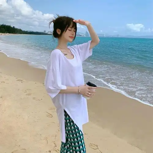 三亚旅行穿搭套装夏季显瘦拍照衣服超仙沙滩裙女海边度假风连衣裙