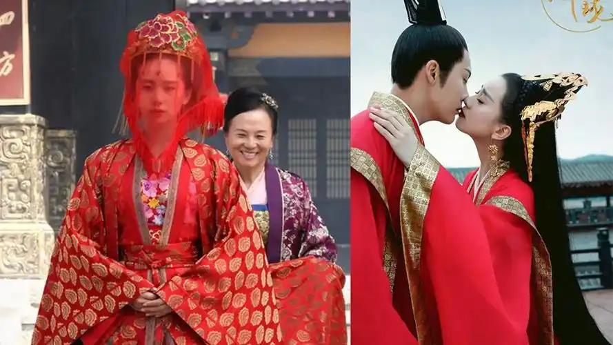 唐嫣   唐嫣和罗晋在定情作《锦绣未央》中就举办过婚礼了,因为是