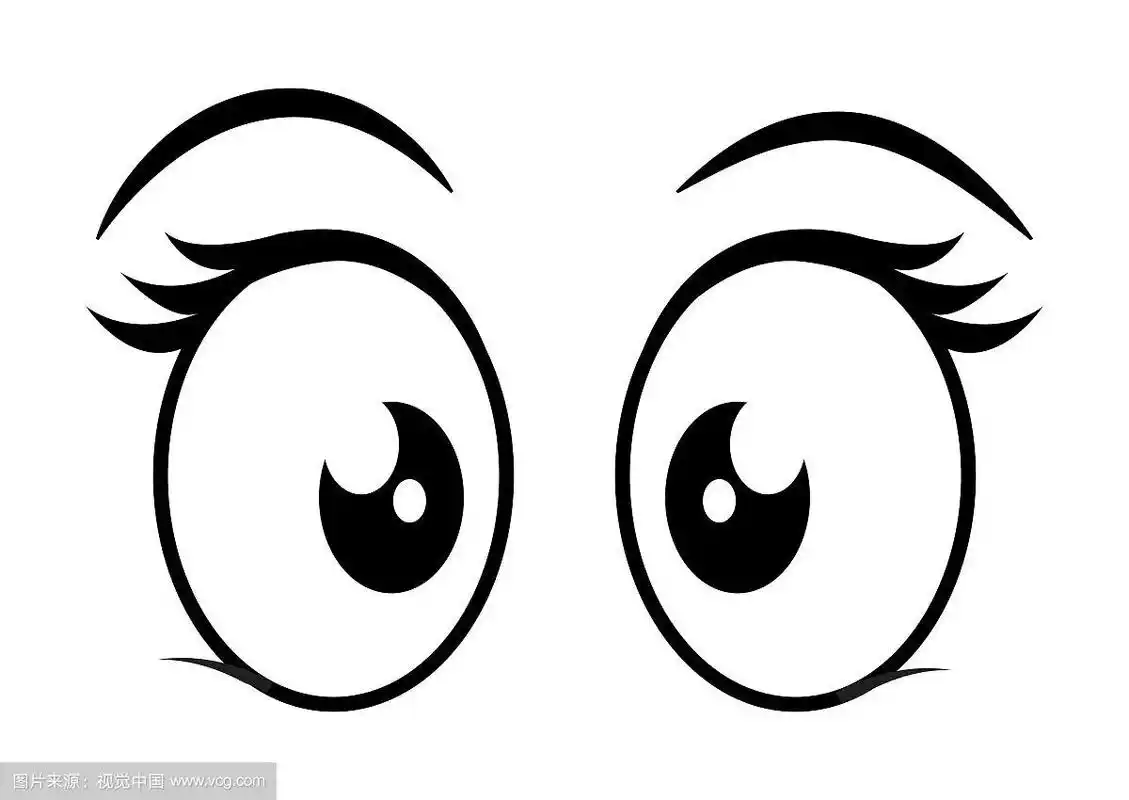 眼睛设计卡通图标白色背景