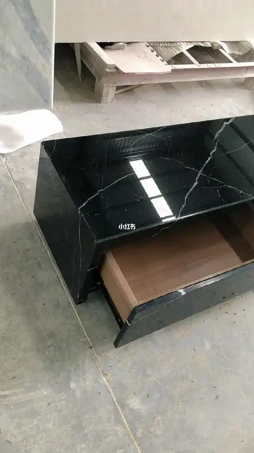 天然大理石黑白根大理石电视柜来尺寸定制