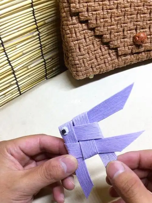 纸藤编织小飞鱼教程