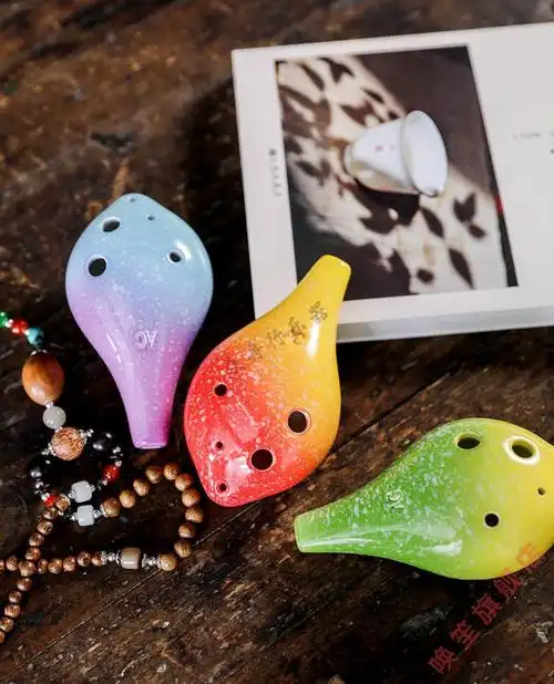 6孔中音c调演奏款陶笛 6孔ac调陶笛手绘 薰衣草【图片 价格 品牌 报价