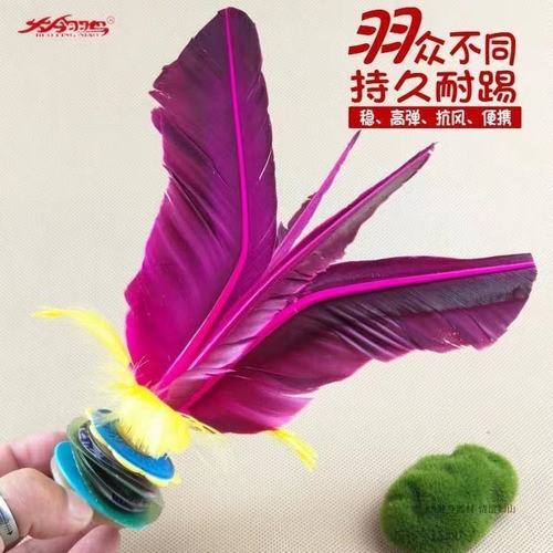 毽子成人儿童健身训练比赛专用花毽鹅毛耐踢羽鸡毛键子毽球小学生