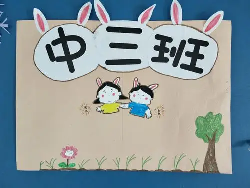中三班亲子班牌设计