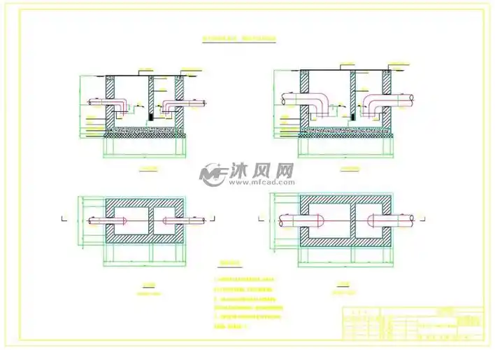 通用小型阀门井水封井隔油井设计图