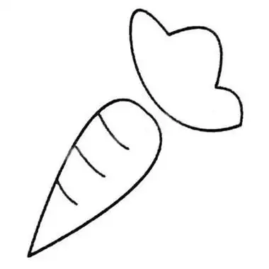 胡萝卜的简笔画图片_蔬菜简笔画欣赏胡萝卜的简笔画画法图片胡萝卜的
