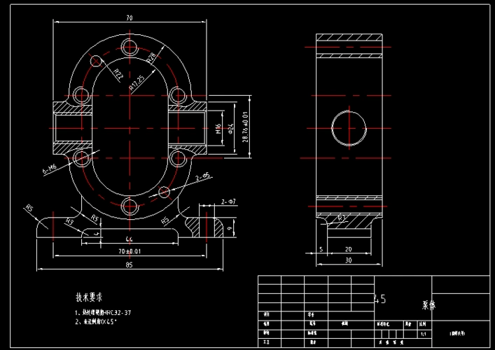本图纸素材为机械cad练习图纸图纸,包含各类齿轮泵,法兰盘,六角螺栓