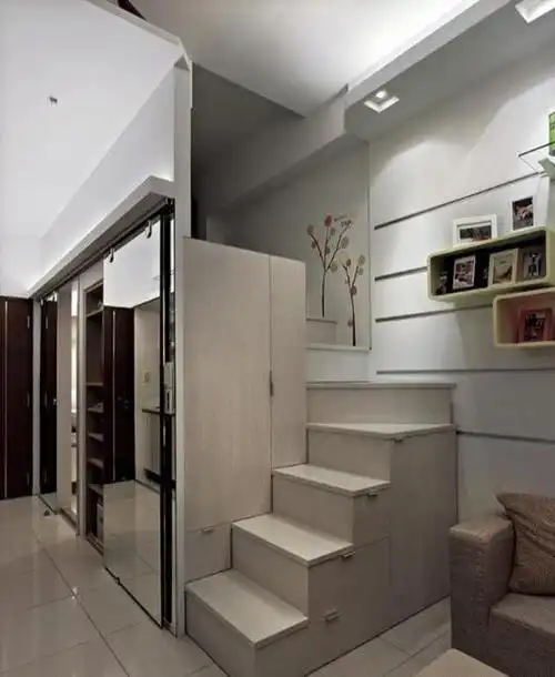 40平小户型2室一厅楼梯厨房都可以隐藏设计花了5千很值