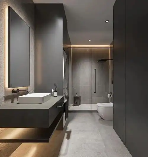 分享几款高级灰美爆的卫生间