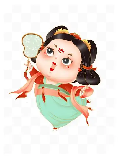 古风仕女形象古典 i>人 /i> i>物 /i>ip可爱团扇流苏宫女