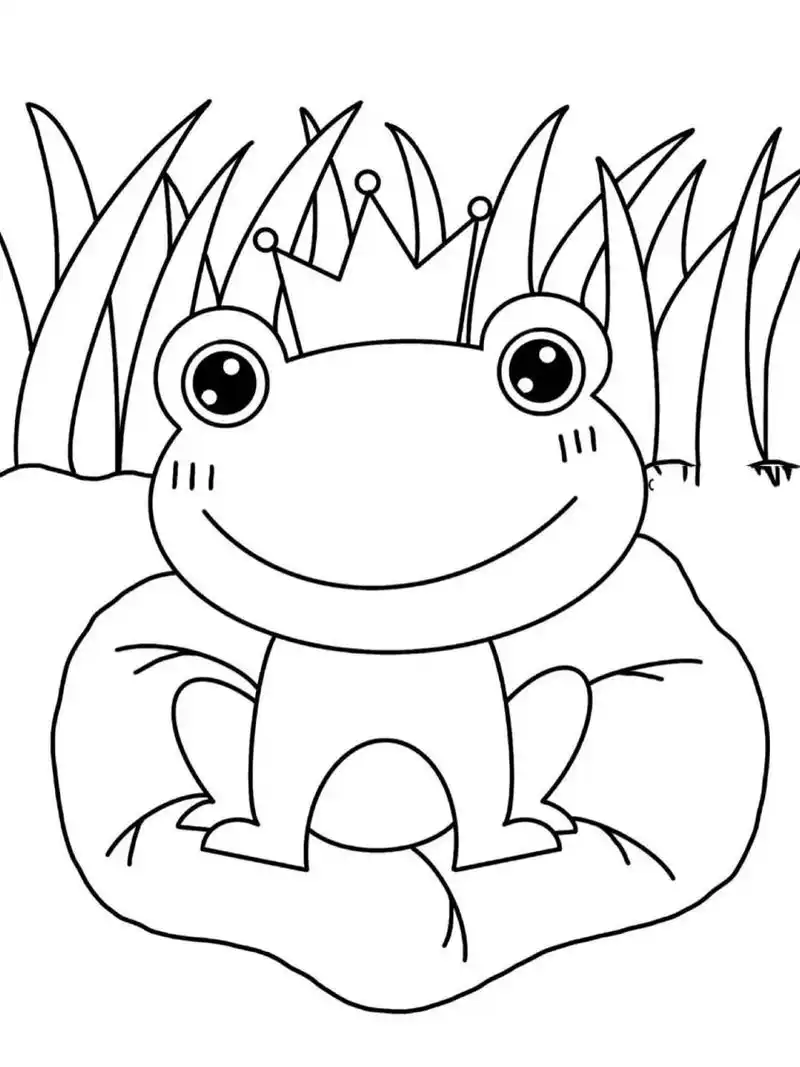《青蛙王子》简笔画|附线稿