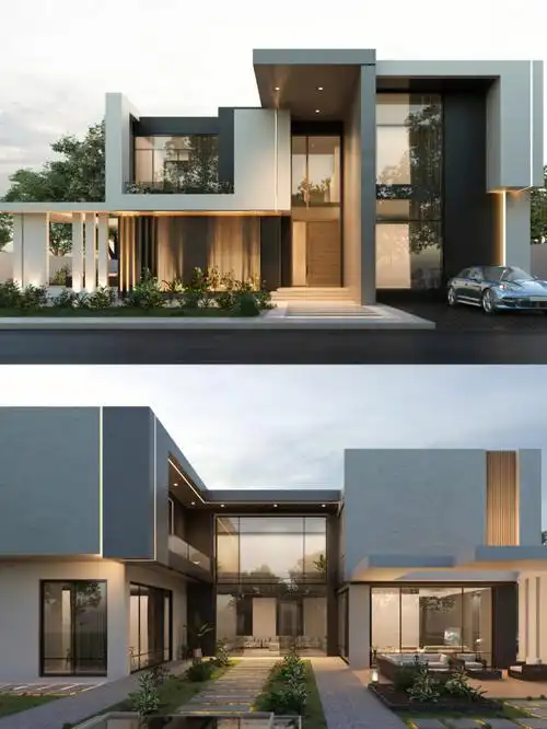 modernvilla现代轻奢二层自建别墅设计