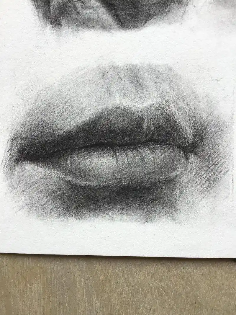 随便发一下喽,反正也没人看没人赞.素描五官之嘴巴(右侧朝向) - 抖音