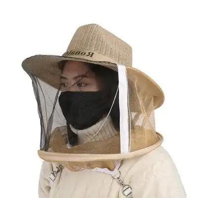 牛仔蜂帽防锋帽养蜜蜂防护帽养蜂工具蜂衣蜂帽蜂具用品中锋巢础