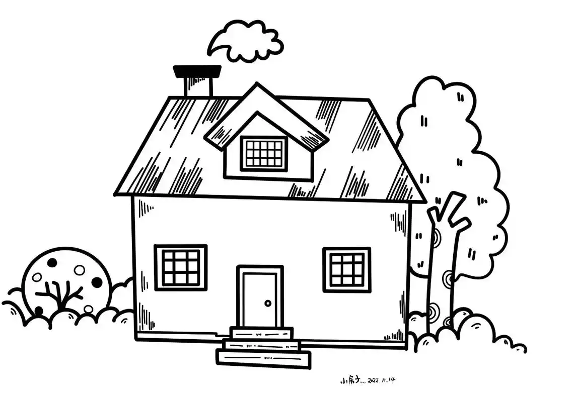 简笔画——《小房子》#创作灵感 小房子简笔画步骤图,跟着一起 - 抖音