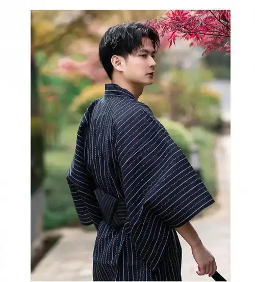 日式传统岛国和服男武仕士服夏季男浴衣长袍透气夏日祭写真服装密室