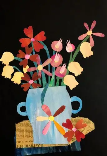 [阿梵艺术]母亲节绘画素材--有趣的拼贴画