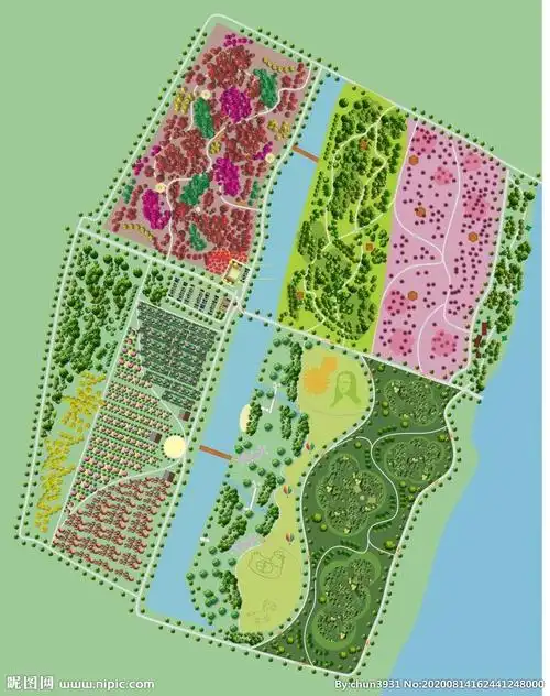 公园营地果园平面规划图设计图__园林设计_环境设计_设计图库_昵图网