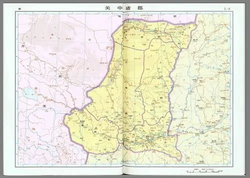 秦朝关中诸郡地地图