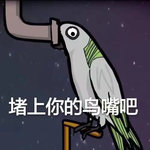 堵上你的鸟嘴吧鸟嘴堵上表情