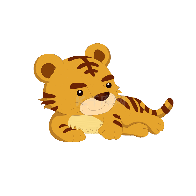 老虎十二生肖动物可爱
