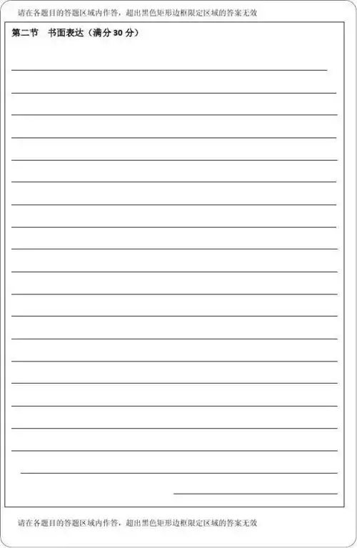 高三英语答题卡模板(通用)