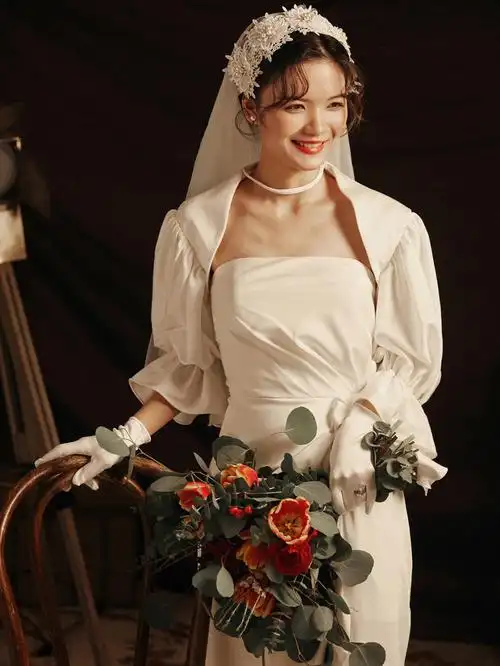 甜蜜又高级的英式复古婚纱照78氛围感绝绝子