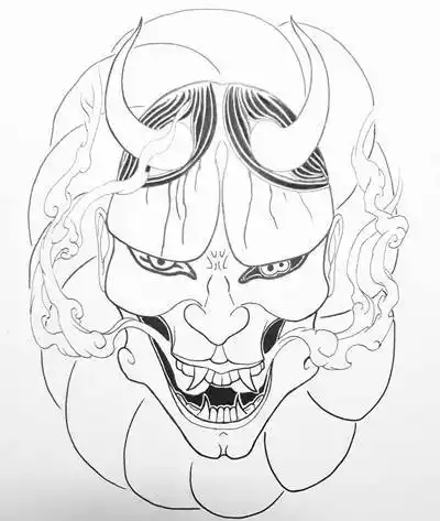 20张简单般若纹身手稿线条图片